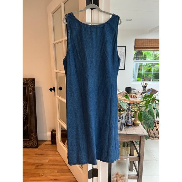 Vintage Agapo Women's Embroidered Jumper Maxi Denim Dress – XL/2X - Picture 8 of 8